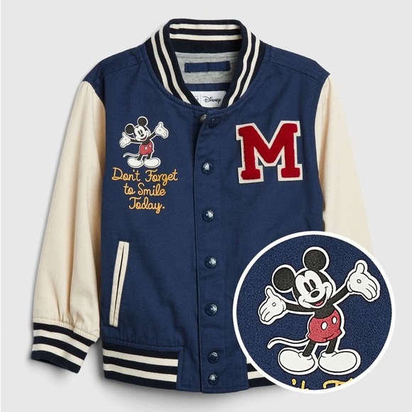 Disney Other - Gap x Disney Mickey Mouse Varsity Jacket